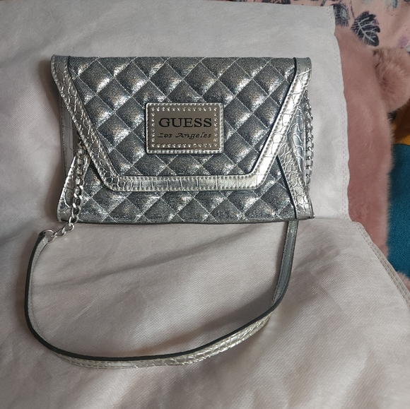 Guess Handbags - GUESS Shoulder bag Silver NWOT